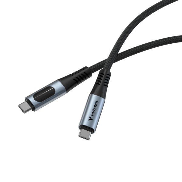 Sync & Charge Cable 240W USB-C to USB-C with LED Display (SCC4-CCD240) - Image 3