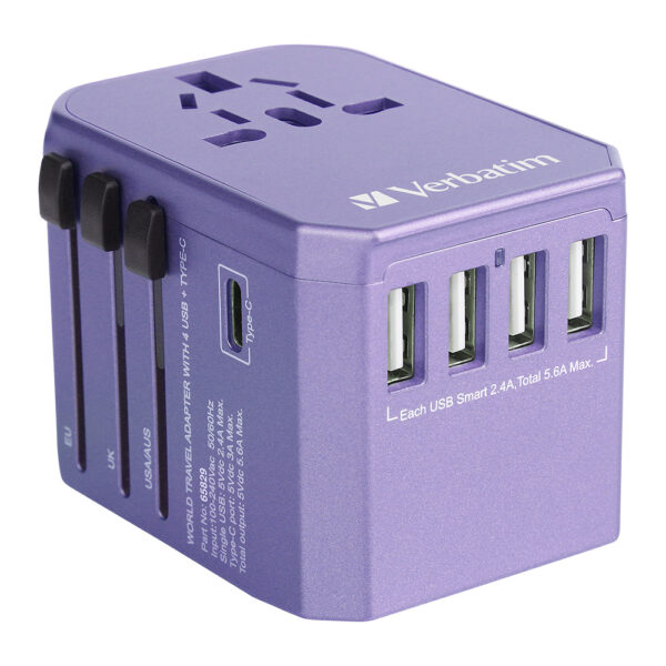 5 Port 5.6A Universal Travel Adapter - 图片 2