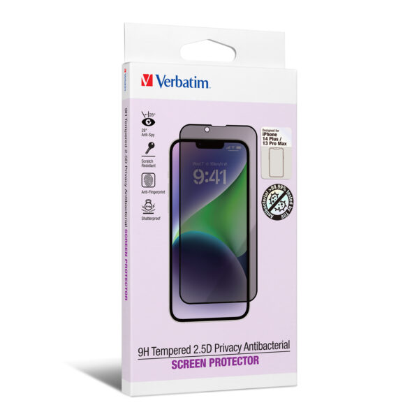 (iPhone 14 Series) 9H Tempered 2.5D Privacy Antibacterial Screen Protector - Image 3