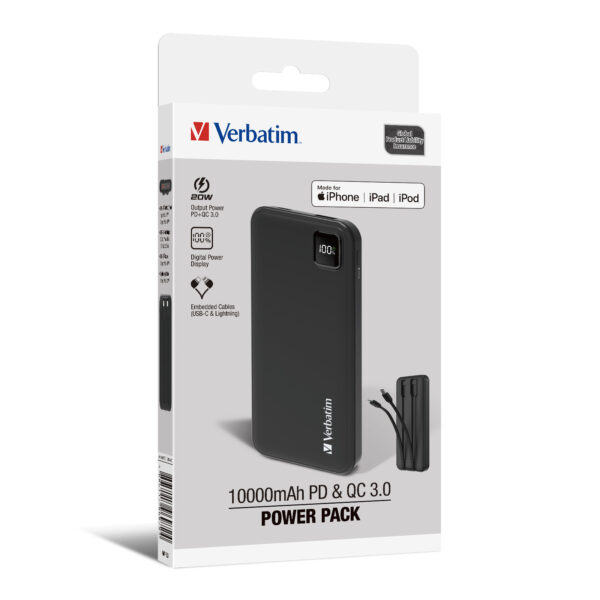 10000mAh PD 3.0 & QC 3.0 Power Pack with embedded cables - 图片 5