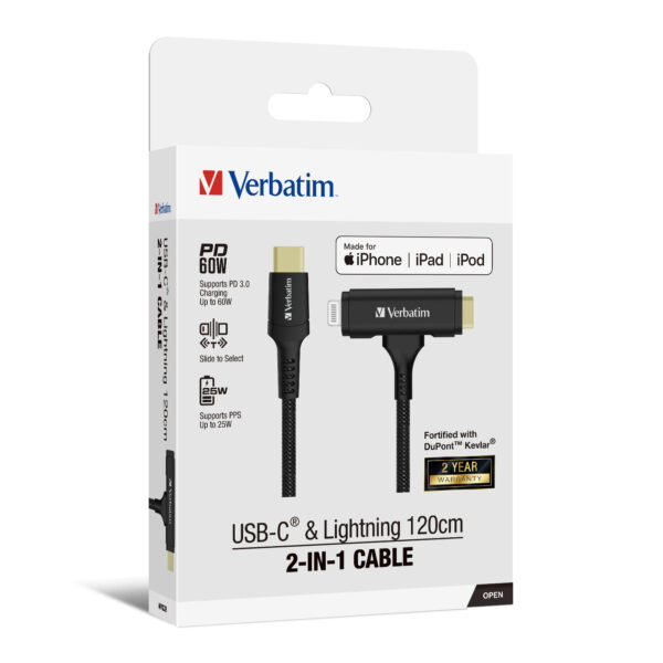 USB-C & Lightning 2-in-1 Cable (120cm) - 图片 6