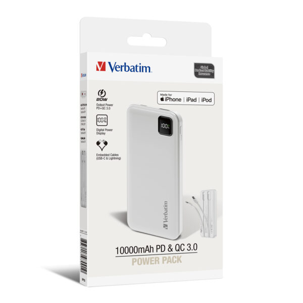 10000mAh PD 3.0 & QC 3.0 Power Pack with embedded cables - 图片 6