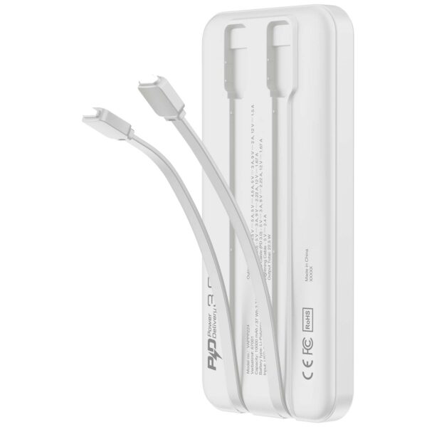 10000mAh PD 3.0 & QC 3.0 Power Pack with embedded cables - 图片 4