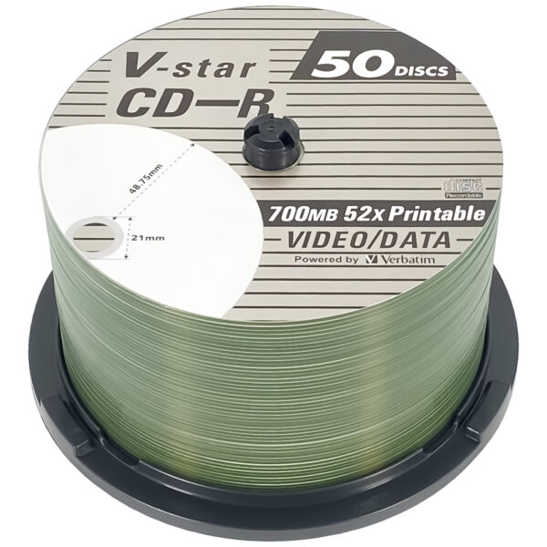 V-star CD-R 52X 700MB (50 Pack Spindle) - 图片 3